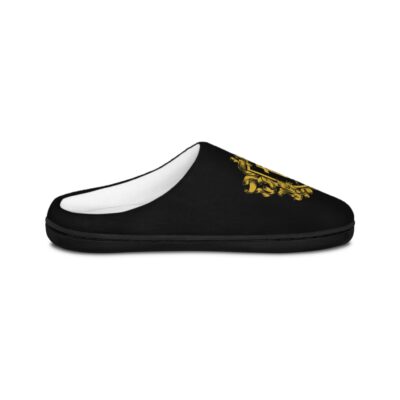 Reverence Christian Apparel Shield Men's Indoor Slippers - Black, Gold Lettering - Image 5