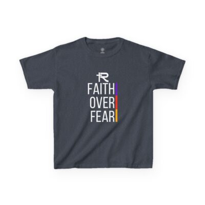 Faith Over Fear Kids Tee - White Lettering - Image 31