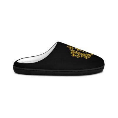 Reverence Christian Apparel Shield Men's Indoor Slippers - Black, Gold Lettering - Image 2