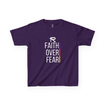 Faith Over Fear Kids Tee - White Lettering - Image 33