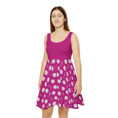 Holy Floral Women's Skater Dress - Pink - Image 3