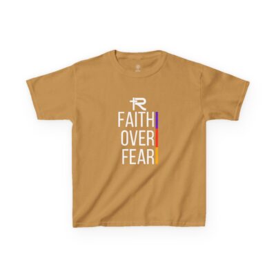 Faith Over Fear Kids Tee - White Lettering - Image 7