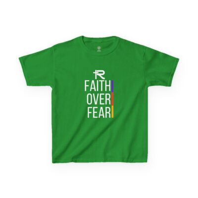 Faith Over Fear Kids Tee - White Lettering - Image 17