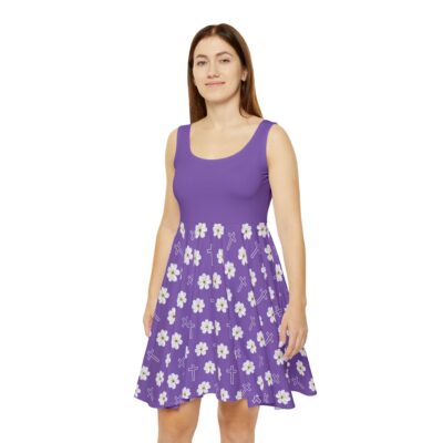 Holy Floral Women's Skater Dress - Lilac - Image 3