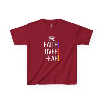 Faith Over Fear Kids Tee - White Lettering - Image 39