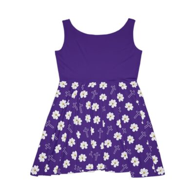 Holy Floral Women's Skater Dress - Royal Purple - Image 2