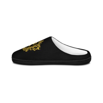 Reverence Christian Apparel Shield Men's Indoor Slippers - Black, Gold Lettering - Image 3
