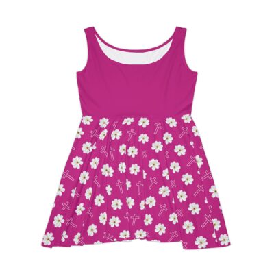 Holy Floral Women's Skater Dress - Pink