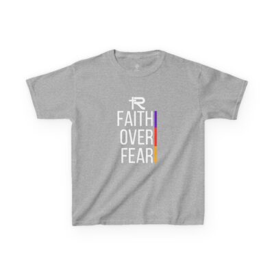 Faith Over Fear Kids Tee - White Lettering - Image 3