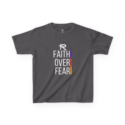 Faith Over Fear Kids Tee - White Lettering - Image 25