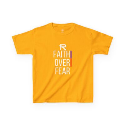 Faith Over Fear Kids Tee - White Lettering - Image 5