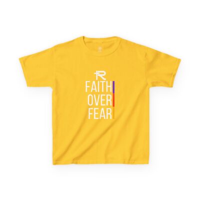 Faith Over Fear Kids Tee - White Lettering - Image 13