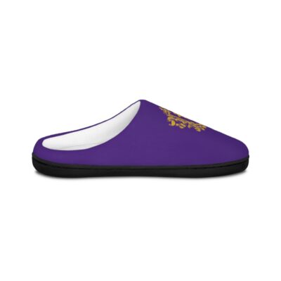 Reverence Christian Apparel Shield Women's Indoor Slippers - Purple, Gold Lettering - Image 5