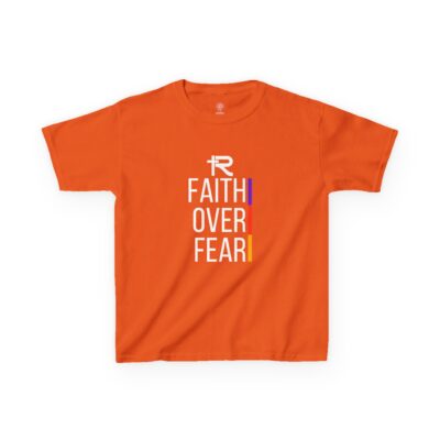 Faith Over Fear Kids Tee - White Lettering - Image 9