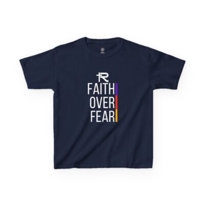 Faith Over Fear Kids Tee - White Lettering - Image 29