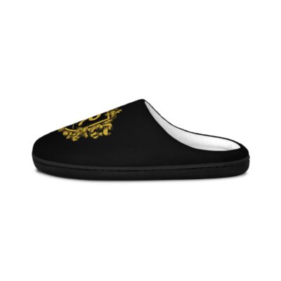 Reverence Christian Apparel Shield Men's Indoor Slippers - Black, Gold Lettering - Image 4