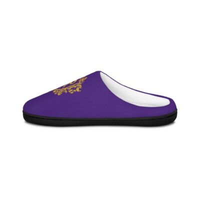 Reverence Christian Apparel Shield Women's Indoor Slippers - Purple, Gold Lettering - Image 3