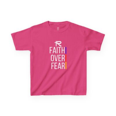 Faith Over Fear Kids Tee - White Lettering - Image 35