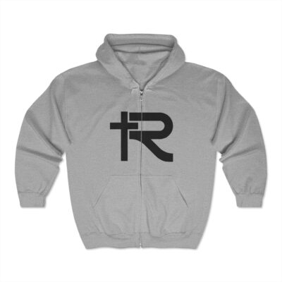 Jesus is the Author & Finisher Full Zip Hooded Sweatshirt - Black Lettering - Image 2