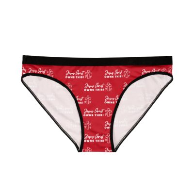 Jesus Christ Owns This! Women's Underwear (Red) - Wht. Lettering